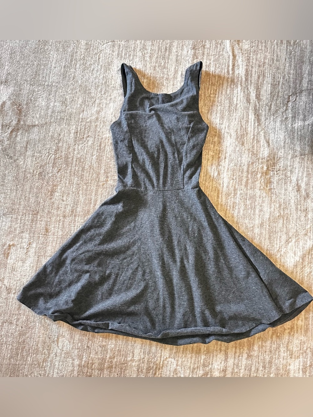 Hollister Gray Skater Dress Open Back Sleeveless Fit & Flare Women’s Size S